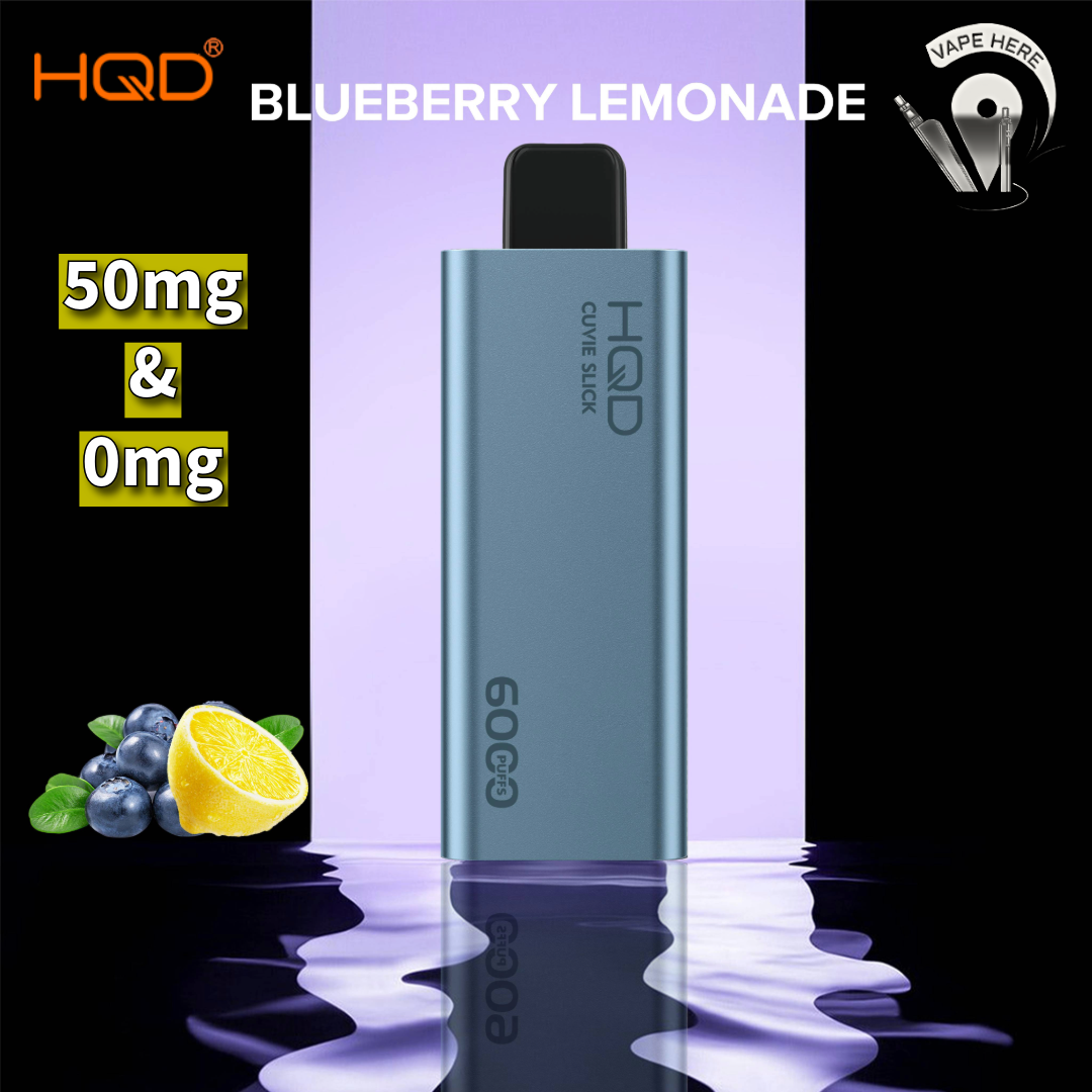 HQD CUVIE SLICK 6000 PUFFS DISPOSABLES VAPE Blueberry Lemonade 50mg & 20mg UAE Al Ain
