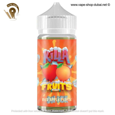 Red Apple Peach Ice 100ml E Liquid by Killa Fruits - Vape Here Store