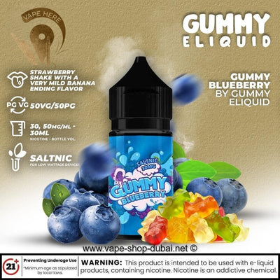 Gummy Blueberry 30ml Saltnic by Gummy Eliquid - Vape Here Store