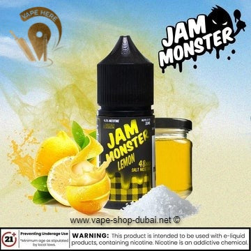 Lemon Saltnic - Jam Monster - Vape Here Store