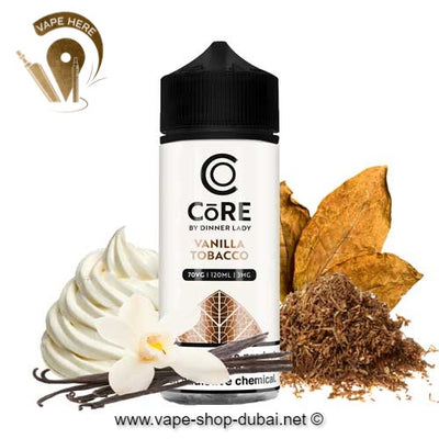 CORE BY DINNER LADY - VANILLA TOBACCO (120ML) - Vape Here Store