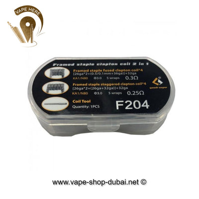 GEEKVAPE F204 FUSED CLAPTON 2 IN 1 PREBUILT COILS - Vape Here Store