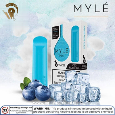 MYLE Mini Iced Blueberry Disposable Device - Vape Here Store