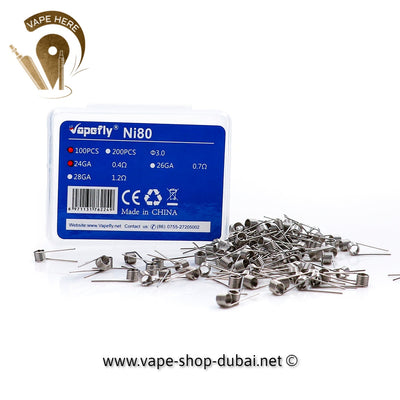 Vapefly NI80 Prebuilt coil-100pcs - Vape Here Store