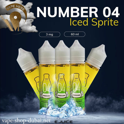Numbers - Number 04 Iced Sprite E-LIQUID 60ML - Vape Here Store