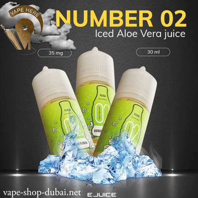 Numbers - Number 02 Iced Aloe Vera Juice SALT NIC 30 ml - Vape Here Store