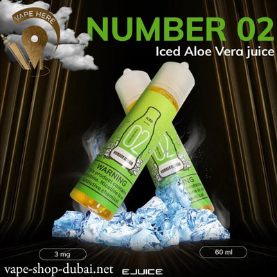 Numbers - Number 02 Iced Aloe Vera Juice E-LIQUID 60ML - Vape Here Store