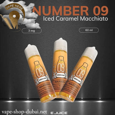 Numbers - Number 09 Iced Caramel Macchiato E-LIQUID 60ML - Vape Here Store