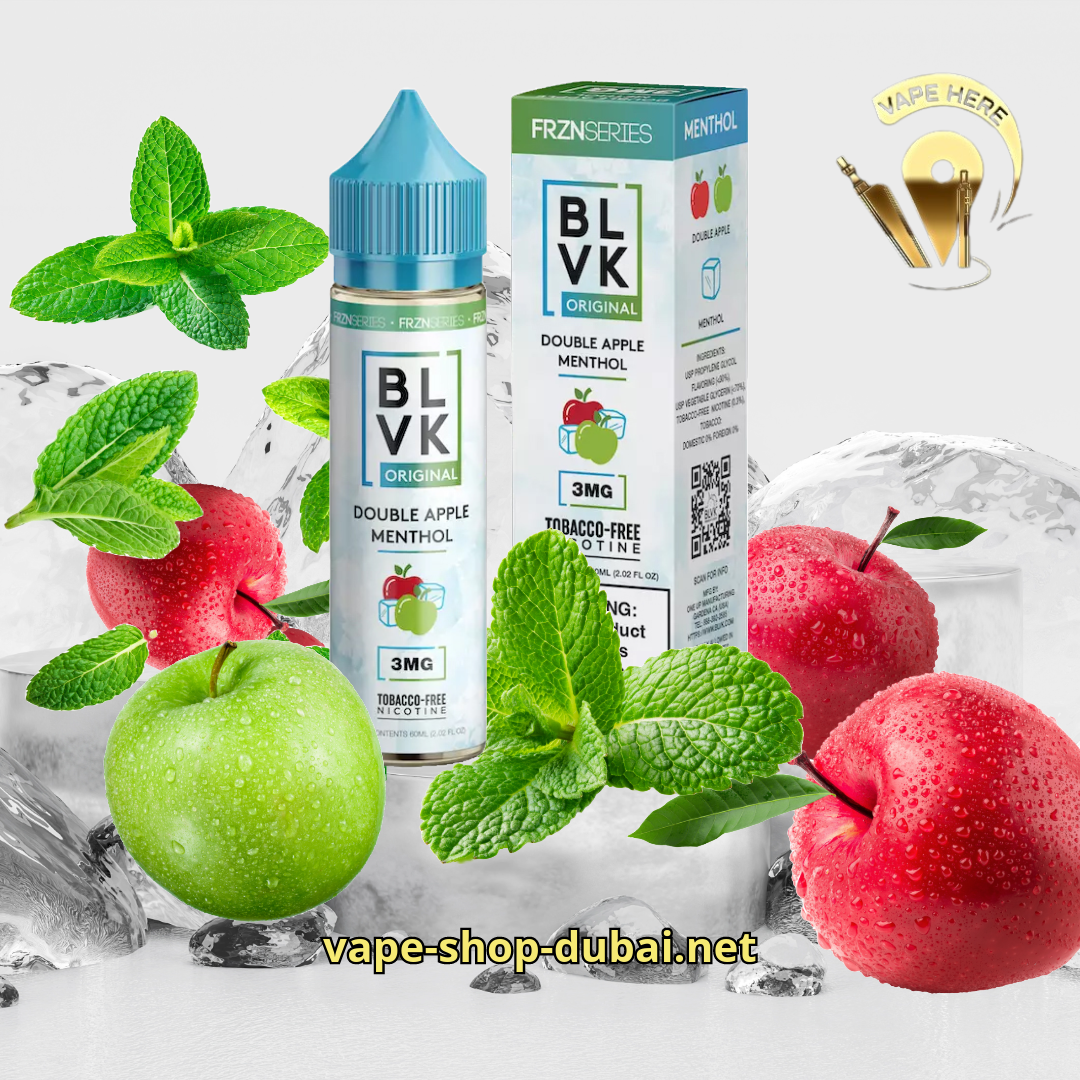 BLVK DOUBLE APPLE MENTHOL E-liquids 60ml – BLVK SERIES UAE Abu Dhabi