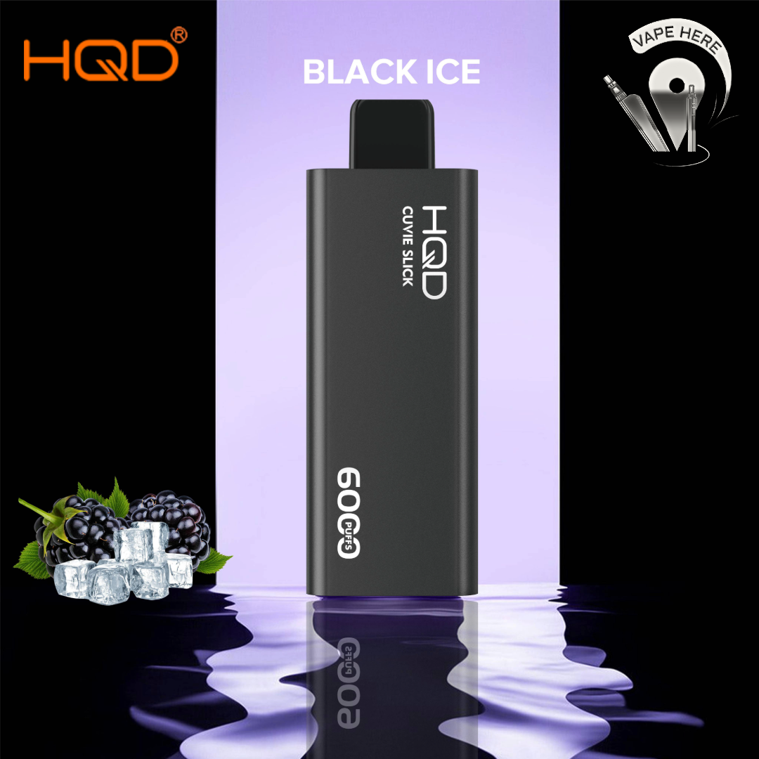 HQD CUVIE SLICK 6000 PUFFS DISPOSABLE VAPE Black Ice UAE Ajman