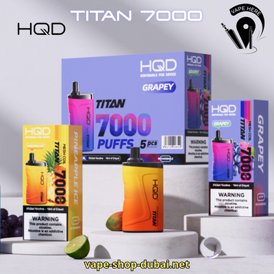 HQD TITAN 7000 PUFFS 50MG Dispasable Vape UAE Dubai