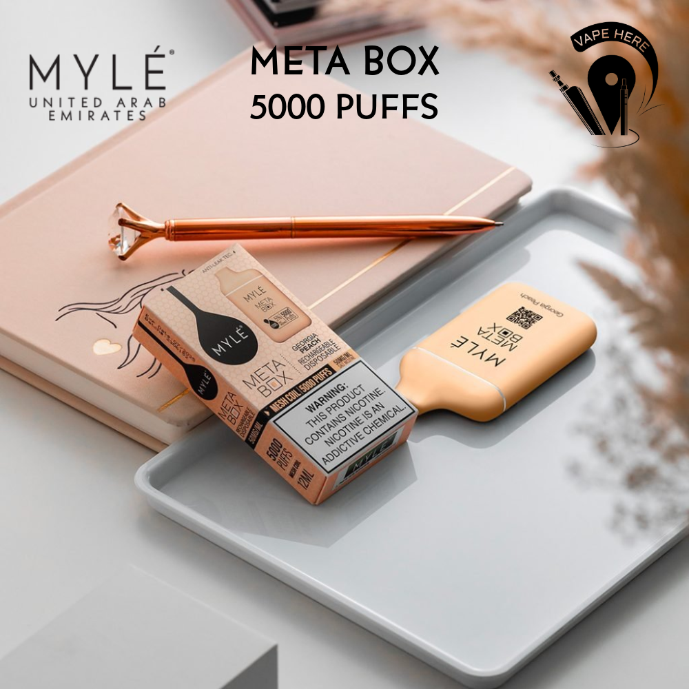 MYLE META BOX DISPOSABLE VAPE 5000 PUFFS Georgia Peach UAE Al Ain