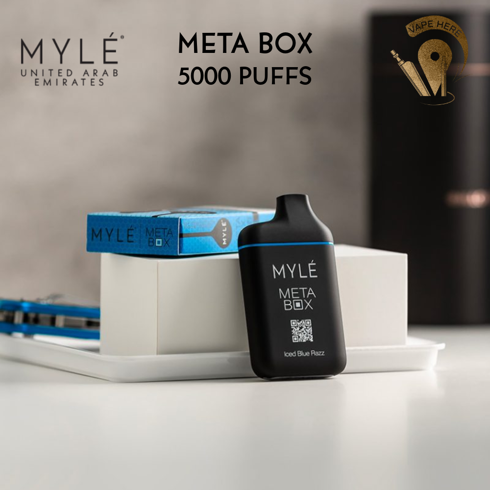 MYLE META BOX DISPOSABLE VAPE 5000 PUFFS Iced Blue Razz UAE Dubai