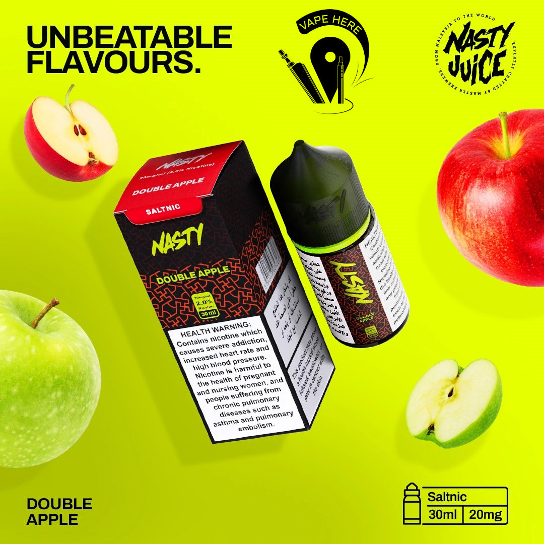 Nasty Vape Juice 20mg 30ml Esma Approved Salt Nic Double Apple UAE Ajman
