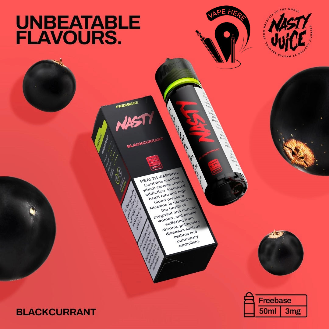 Nasty Vape Juice 3mg 50ml Esma Approved E-Liquids Blackcurrant UAE Dubai
