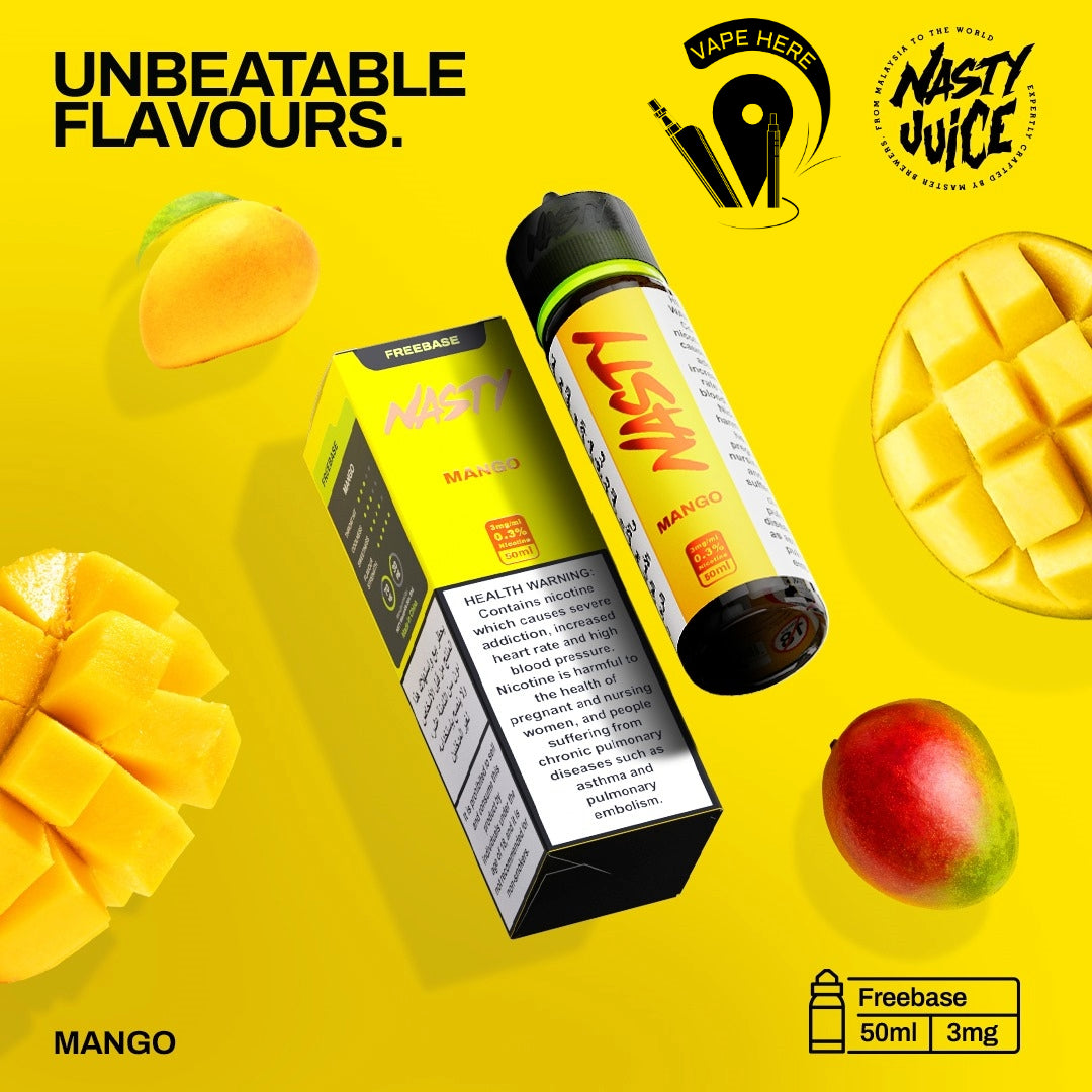 Nasty Vape Juice 3mg 50ml Esma Approved E-Liquids Mango UAE Fujairah