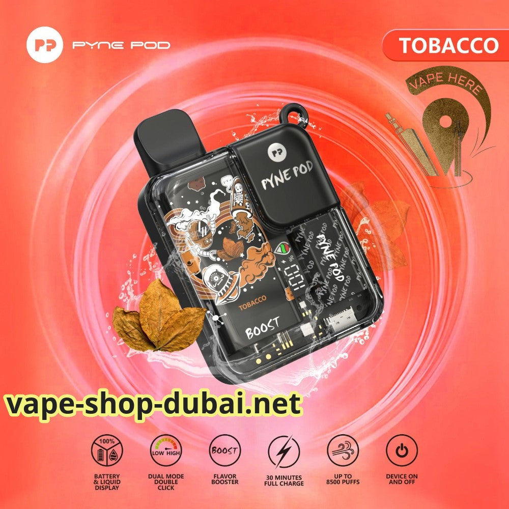 PYNE POD 8500 PUFFS Tobacco DISPOSABLE VAPE UAE Sharjah