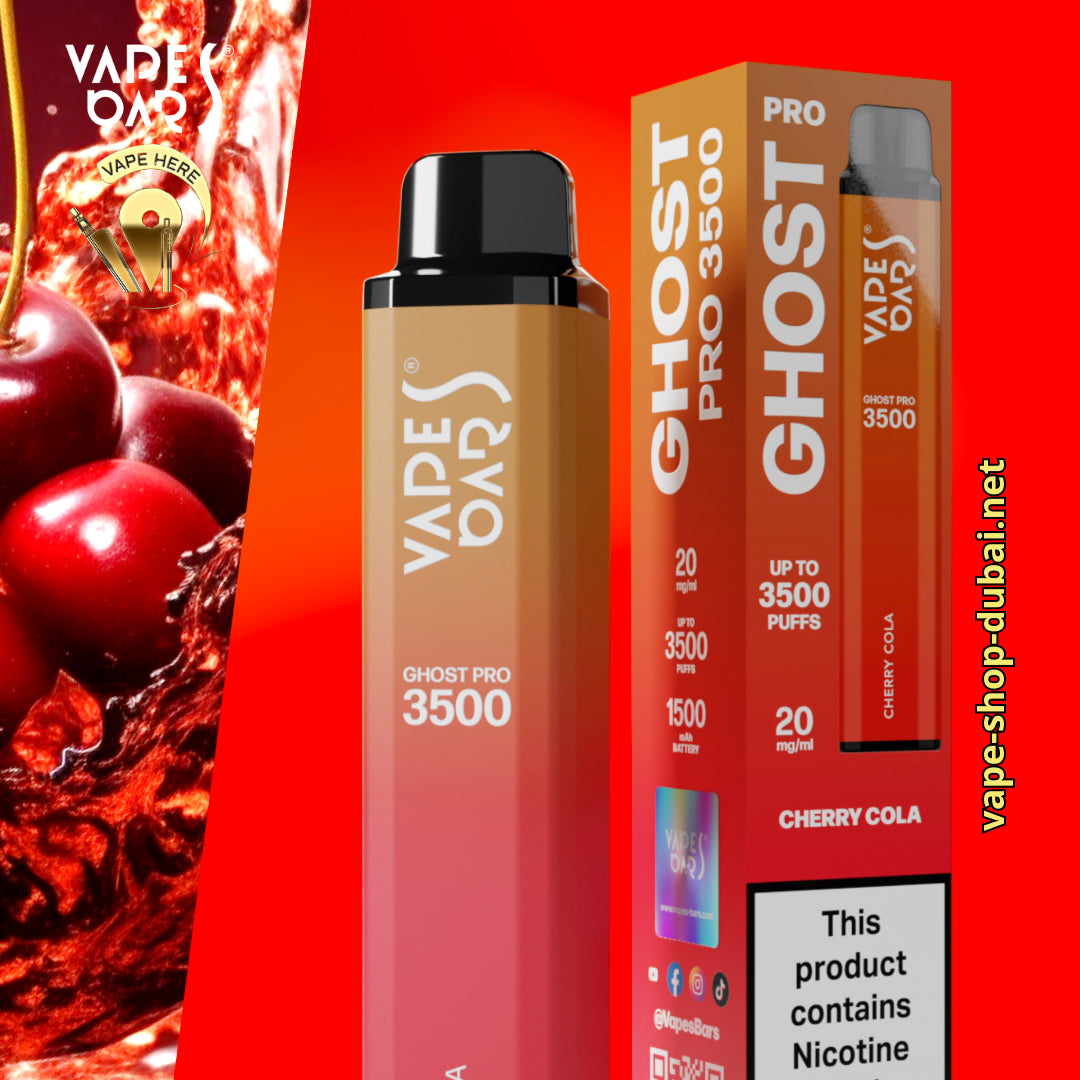 VAPES BAR - GHOST PRO 3500 PUFFS DISPOSABLE VAPE Cherry Cola UAE Sharjah