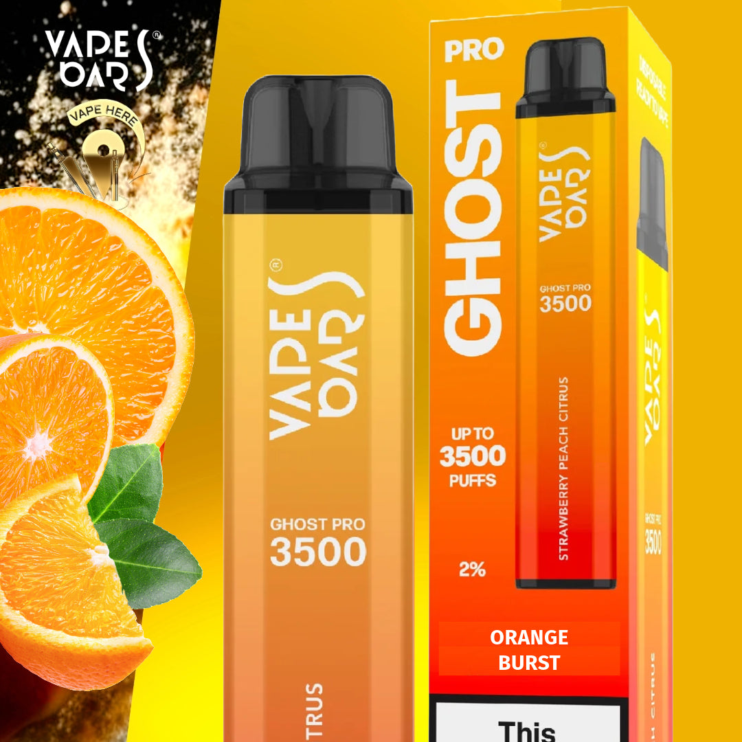 VAPES BAR - GHOST PRO 3500 PUFFS DISPOSABLE VAPE Orange Burst UAE Dubai