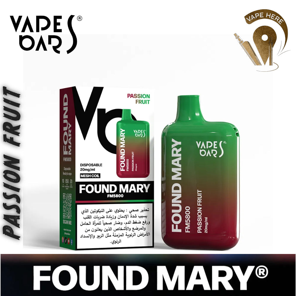 FOUND MARY FM 5800 PUFFS 20MG DISPOSABLE VAPE BY VAPES BARS - Vape Here Store