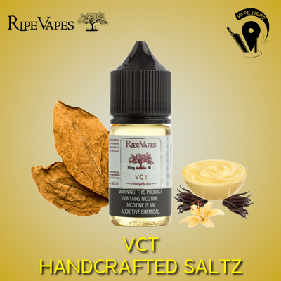 VCT ORIGINAL 30ml SaltNic (Vanilla, Custard, Tobacco) Handcrafted Saltz - VCT Collection from Ripe Vapes UAE Abu Dhabi & Dubai