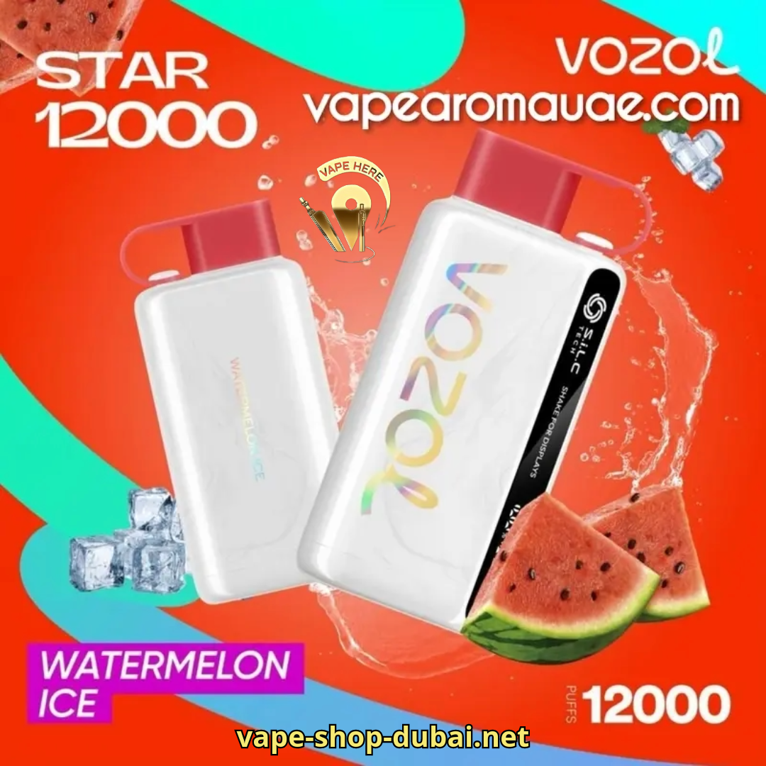 VOZOL STAR 9000/12000 PUFFS DISPOSABLE VAPE Watermelon Ice UAE Ajman