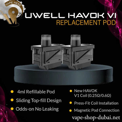 UWELL Havok V1 Replacement Pod Cartridge 4ml - Vape Here Store