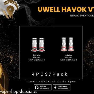 UWELL HAVOK V1 Replacement Coils (4PCS/Pack) - Vape Here Store