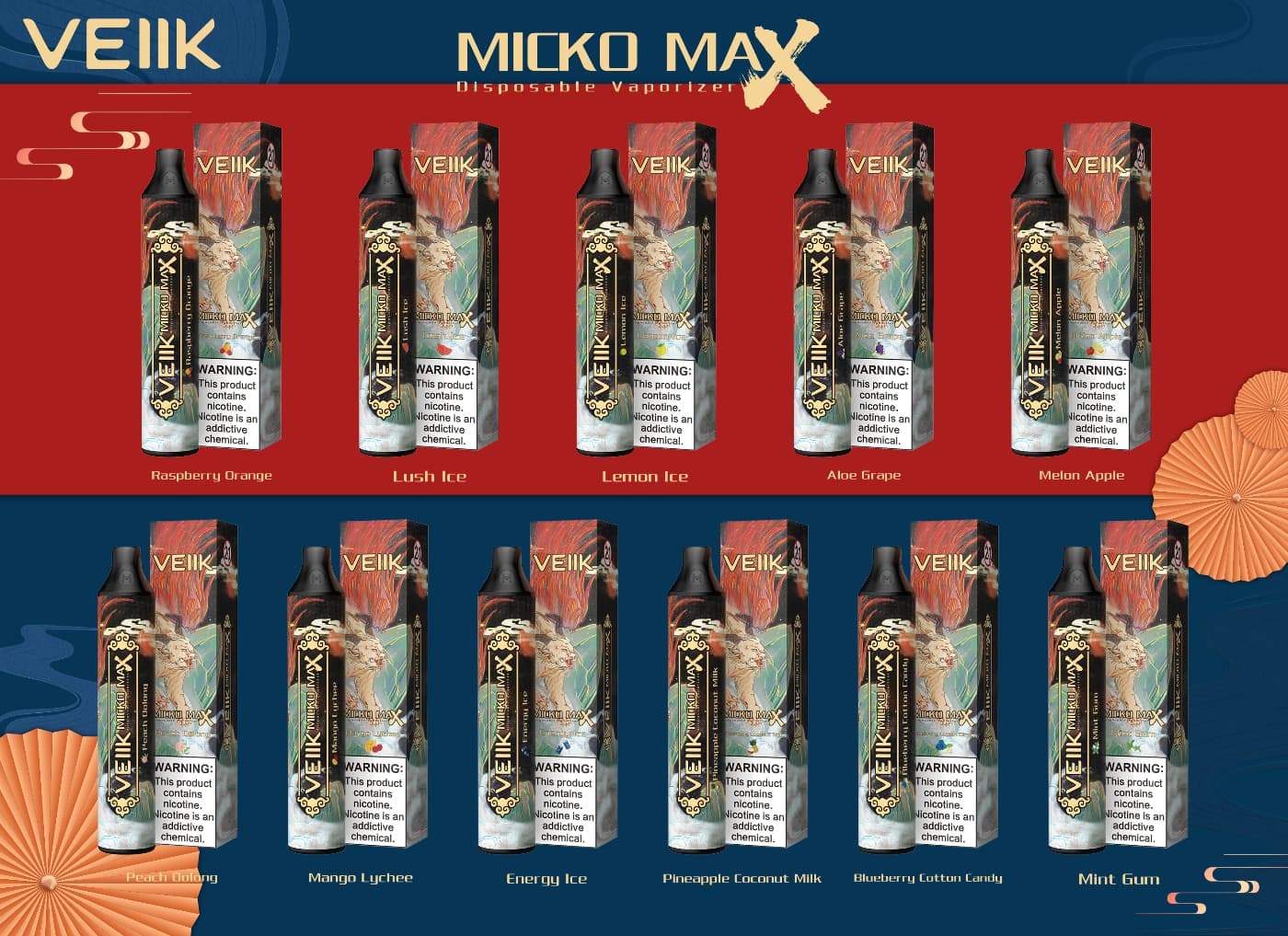 VEIIK MICKO MAX Disposable 50mg - 1500Puffs - Vape Here Store