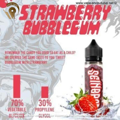 Strawberry Bubblegum 60ml E Liquid 0mg Nicotine by Seinbros - Vape Here Store