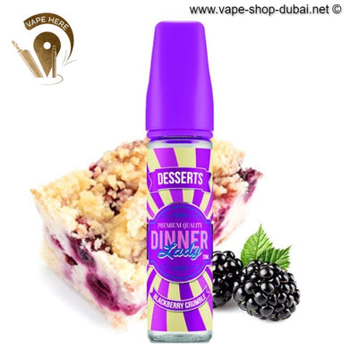 Blackberry Crumble  Ejuice - Dinner Lady - Vape Here Store