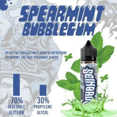 Spearmint Bubblegum 60ml E Liquid 0mg Nicotine by Seinbros - Vape Here Store