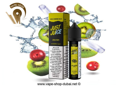 Kiwi and Cranberry on Ice 50ml E liquid by Just Juice - Vape Here Store