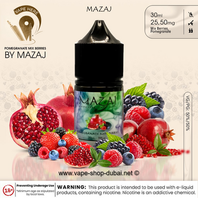 Pomegranate Mix Berries -  by Mazaj 30ml SaltNic - Vape Here Store