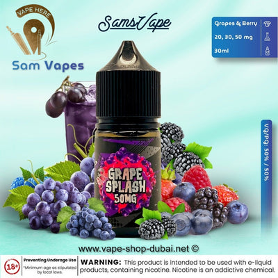 Grape Splash Saltnic by Sam Vapes - Vape Here Store