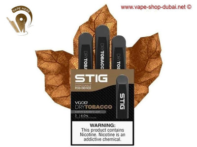 STIG Disposable Pod by VGOD ( American Version ) - DRY TOBACCO - Vape Here Store