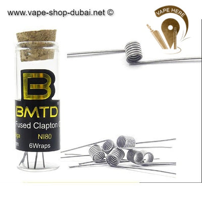 BMTD Ni80 MTL Triple Fused Clapton Coils 6pcs - Vape Here Store