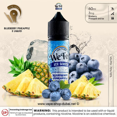We Fog Blueberry Pineapple 60ml E liquid Ice Series - Vape Here Store