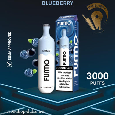 FUMMO TARGET DISPOSABLE 3000 PUFFS Blueberry UAE Abu Dhabi
