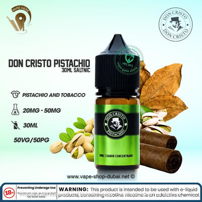 Don Cristo Pistachio 30ml Saltnic by PGVG - Vape Here Store