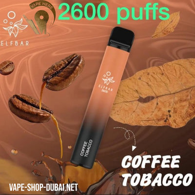 ELF BAR 2600 PUFFS DISPOSABLE VAPE coffe tobacco