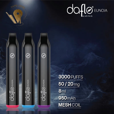 DAFLO Disposable 3000 Puffs 50mg - Vape Here Store