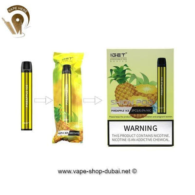 IGET SHION Disposable Pods Device - 60mg 600 Puffs (3 Pcs in The Pack) - Vape Here Store