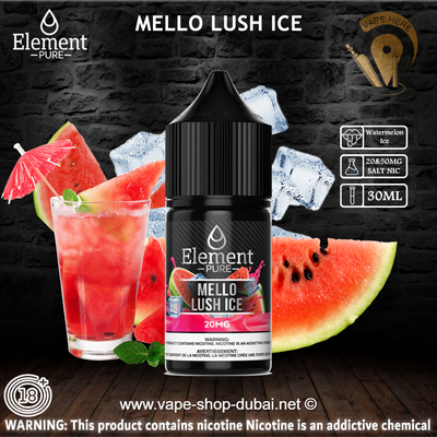 ELEMENT PURE - MELLO LUSH ICE SALTNIC 30ML - Vape Here Store