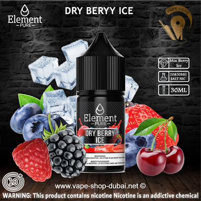 ELEMENT PURE - DRY BERRY ICE SALTNIC 30ML - Vape Here Store