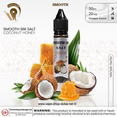 Smooth 500 Salt - Coconut Honey 30ml - Vape Here Store
