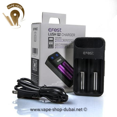 Efest LUSH Q2 2 Bay Battery Charger - Vape Here Store