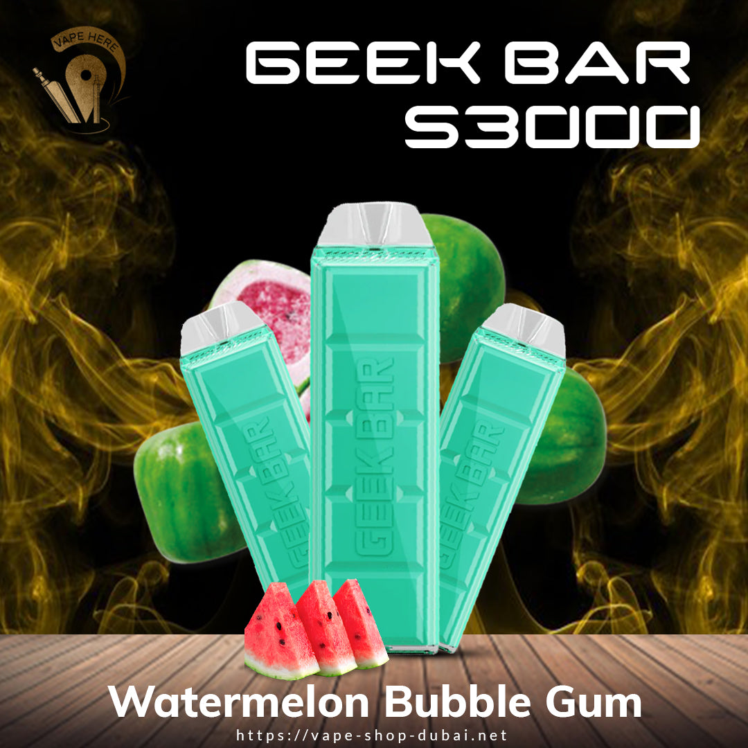 GEEK Bar S3000 Disposable Vape watermelon bubblegum Vape Here Store Dubai