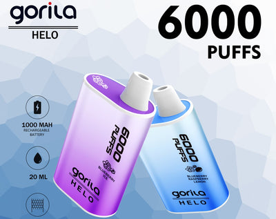 Gorila Helo Disposable Device (6000 Puffs) - 50mg - Vape Here Store