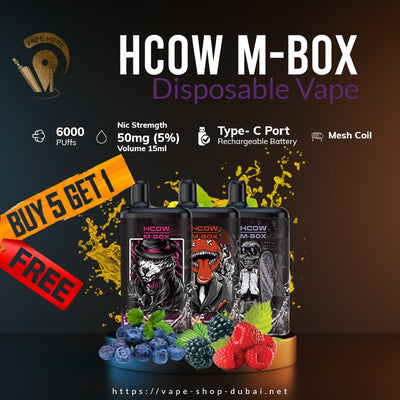 HCOW M-Box Disposable Vape 6000 Puffs - Vape Here Store